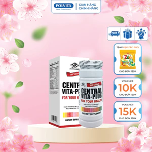 Viên uống bổ sung vitamin, khoáng chất Central Vita-Plus Nu-Health bồi bổ cơ thể, tăng cường sức đề kháng 100 viên
