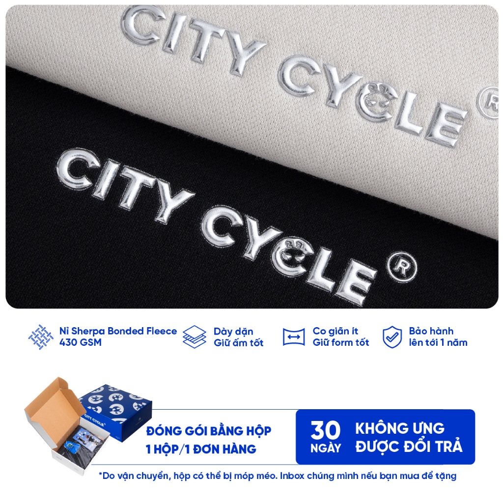 Áo hoodie nam nữ dày nỉ mùa thu đông Local Brand Chính Hãng City Cycle áo Hoodie Hover