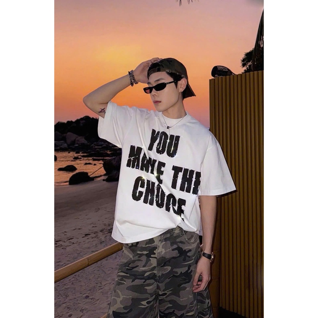Áo thun Stee Cổ trón YOU MAKE THE CHOICE Localbrand ICVCVNI Unisex