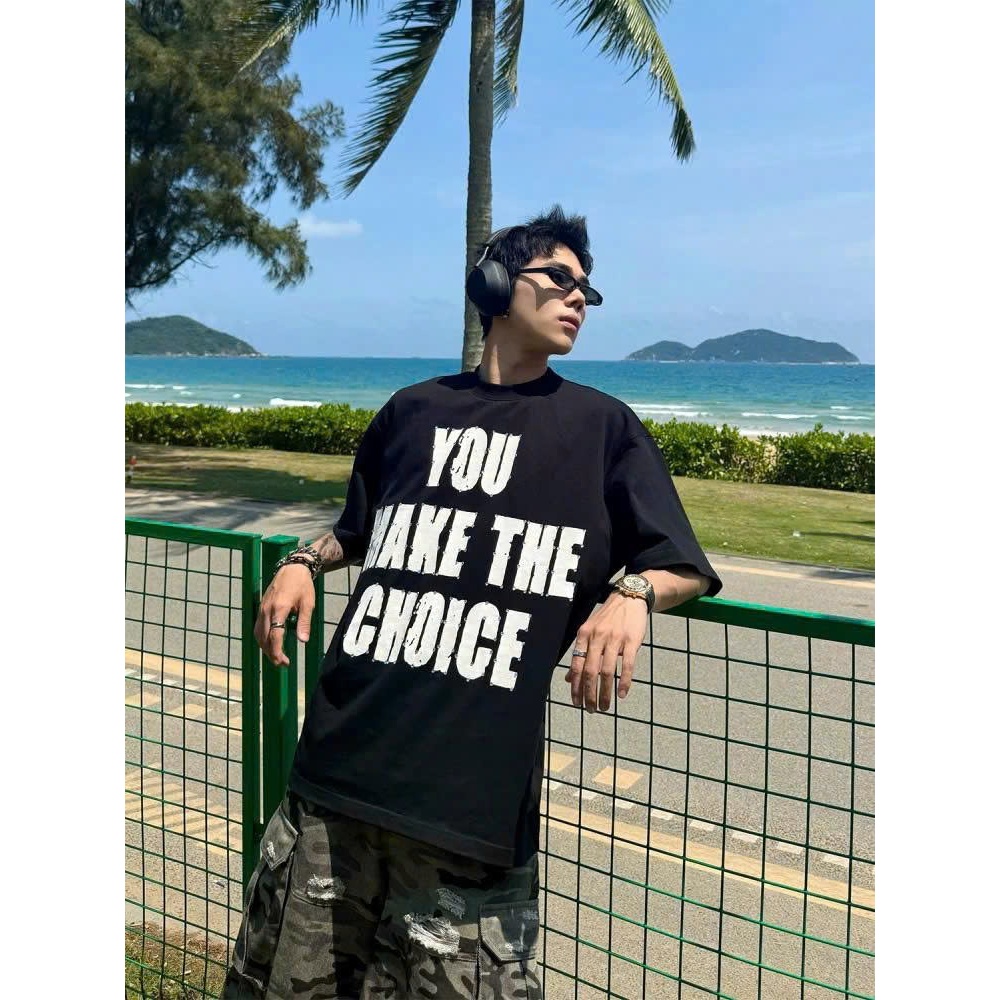 Áo thun Stee Cổ trón YOU MAKE THE CHOICE Localbrand ICVCVNI Unisex