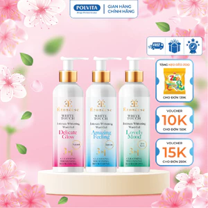 Dung dịch vệ sinh phụ nữ POLVITA Etoneese dạng gel 3 mùi dưỡng ẩm, kháng khuẩn, cân bằng pH 200ml