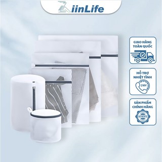 ZiinLife Túi Giặt Đồ Cao Cấp(Set 4 Cái) - Vải Lưới Dày Bền, Có Khóa Kéo, Bảo Vệ Tuyệt Đối Áo Ngực & Quần Áo Khi Giặt Máy