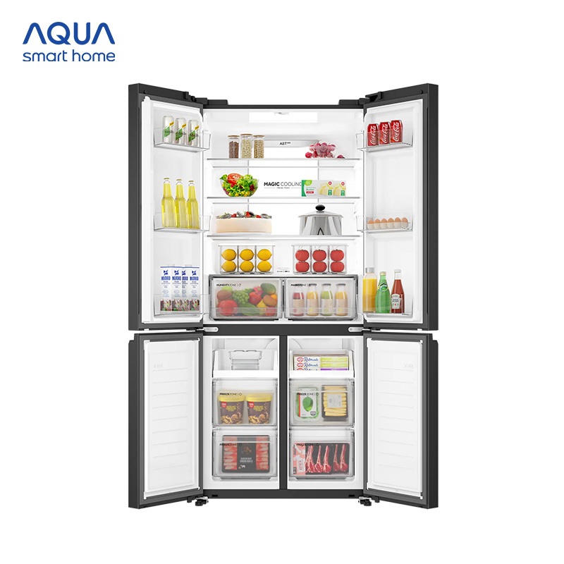 [SẴN HÀNG] Tủ lạnh Aqua Inverter 529L AQR-M600XA(GC) - Mặt gương trắng - Bảo hành 2 năm - Freeship toàn quốc
