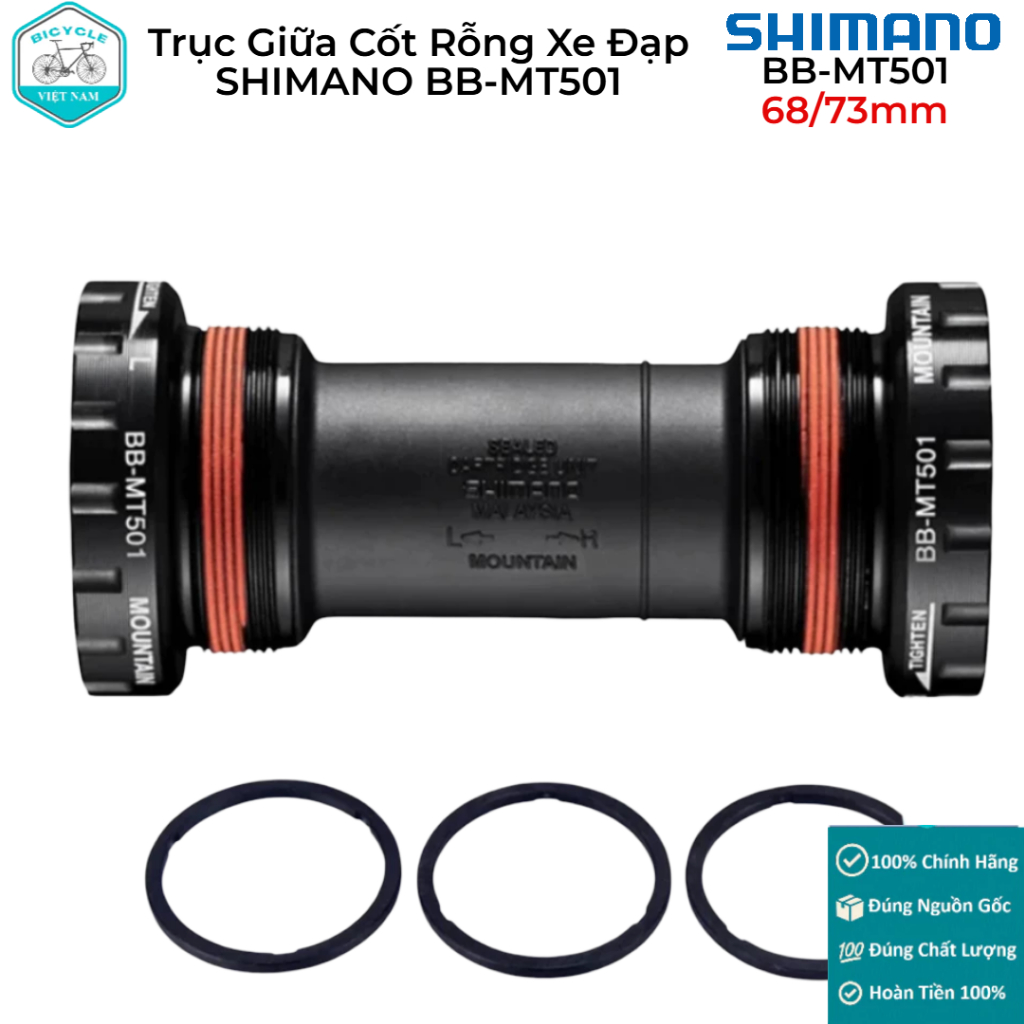 Trục Giữa Xe Đạp SHIMANO BB MT501 68/73mm (Cốt Rỗng) Cho Xe Đạp Địa ...