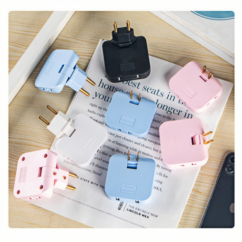 Ổ cắm chia điện Đầu cắm xoay 180° Chất liệu PP chống cháy cao cấp  Phù hợp với công suất 2500W