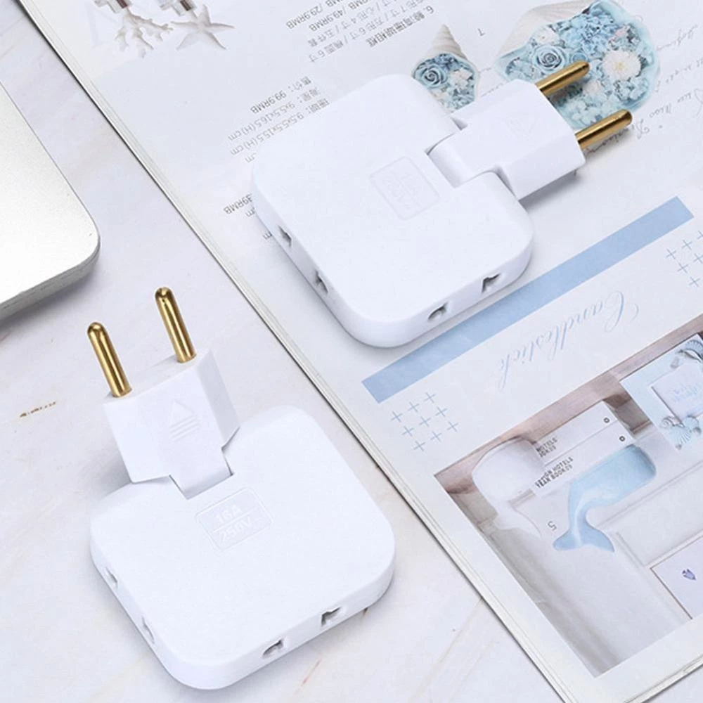 Ổ cắm chia điện Đầu cắm xoay 180° Chất liệu PP chống cháy cao cấp  Phù hợp với công suất 2500W