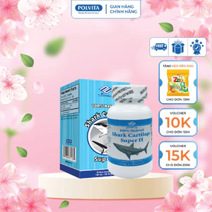 Viên uống sụn cá mập Shark CartilageI Nu-Health tăng cường khả năng vận động, giúp duy trì và bảo vệ sụn khớp 100 viên