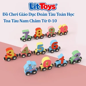Đồ Chơi Giáo Dục Đoàn Tàu Toán Học ToysLit, Nam Châm Số Từ 0-10 Phát Triển Trí Tuệ Cho Bé