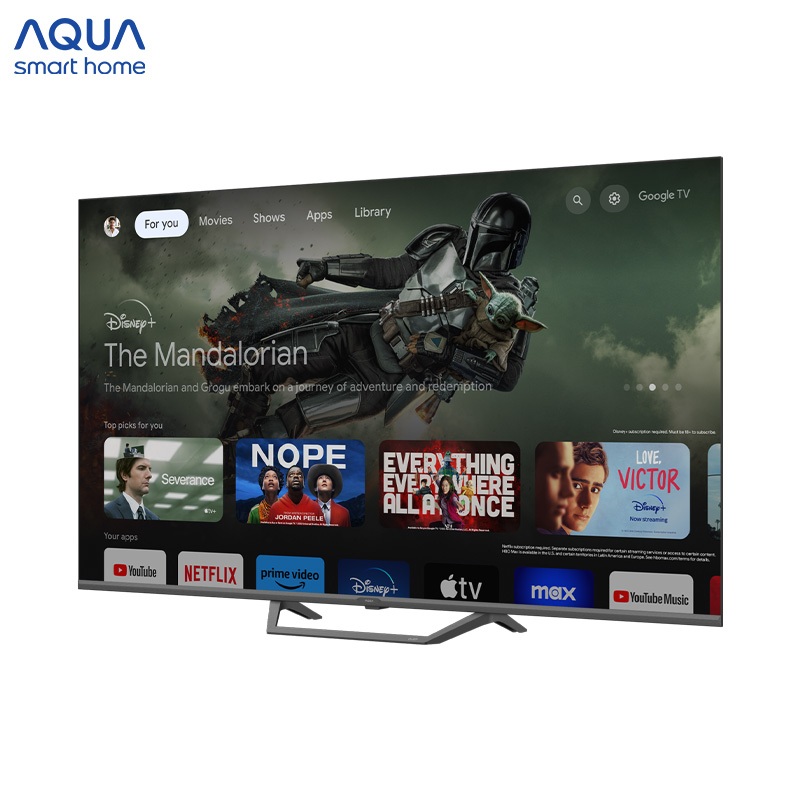 Google Tivi Aqua QLED 4K 43 inch AQT43S80EUX - Freeship toàn quốc - Bảo hành 1 đổi 1 trong 730 ngày đối với lỗi màn hình