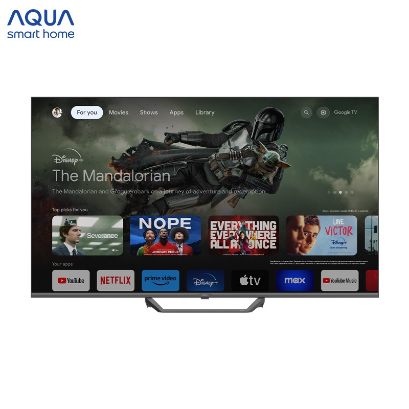 Google Tivi Aqua QLED 4K 43 inch AQT43S80EUX - Freeship toàn quốc - Bảo hành 1 đổi 1 trong 730 ngày đối với lỗi màn hình