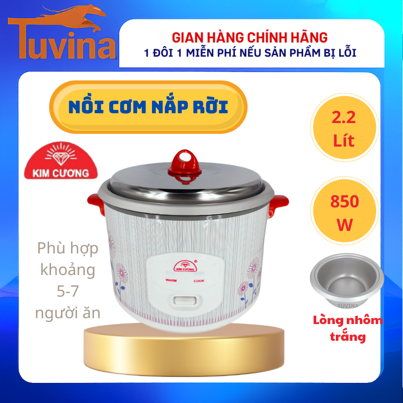 Nồi cơm Nồi Cơm Điện Kim Cương 2.2L/2.8L Nắp Rời KC-2.2LR KC-2.8LR | Nút
