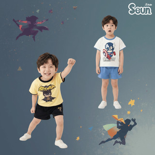 | SEUNKIDS | Bộ cộc tay sát tay bé trai siêu nhân siêu anh hùng 8kg đến 35kg spiderman batman captain america