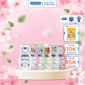 Sữa tắm gội 3in1 cho bé từ 1 tuổi POLVITA On Line Le Petit với 6 hương ngọt ngào, dịu nhẹ 350ml