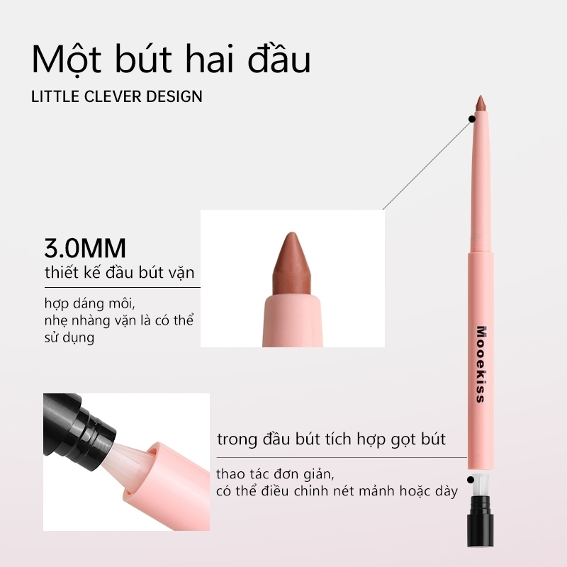 [KOC] Chì Kẻ Viền Môi Mooekiss Định Hình Sắc Nét, Mềm Mịn Không Khô Môi Lâu Trôi (250mg)