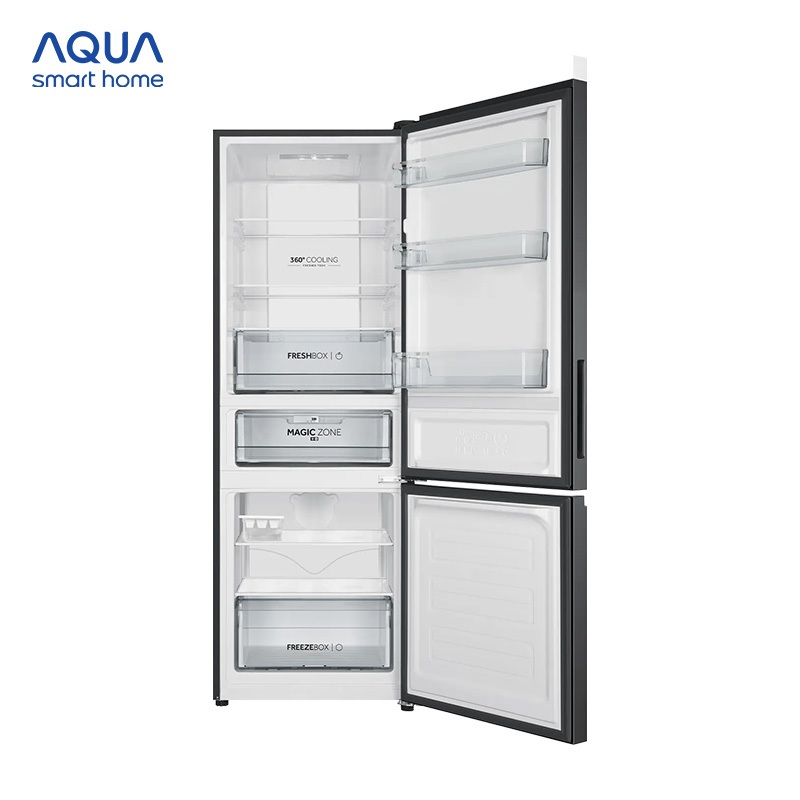 Freeship toàn quốc - Tủ lạnh ngăn đông dưới Aqua 292L AQR-B360MA(SLB) - Bảo hành chính hãng trong 2 năm