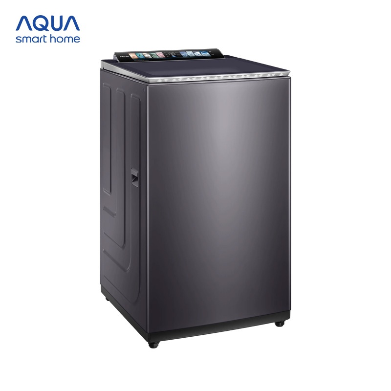Máy giặt cửa trên Inverter AQUA 12kg  AWM12-BSR1K(BU) - Bảng điều khiển màu - Freeship toàn quốc