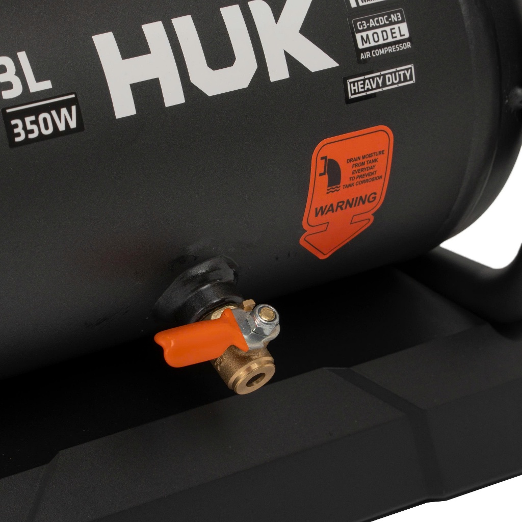 Máy nén khí vừa Dùng Điện và Dùng Pin HUKAN G3-ACDC-N3, 350w 8Bar, Chân pin phổ thông, Không than