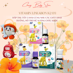 Lineabon K2+D3 Bổ Sung Vitamin K2D3 Tinh Khiết Hỗ Trợ Tăng Chiều Cao, Hấp Thụ Canxi, Giảm Còi Xương