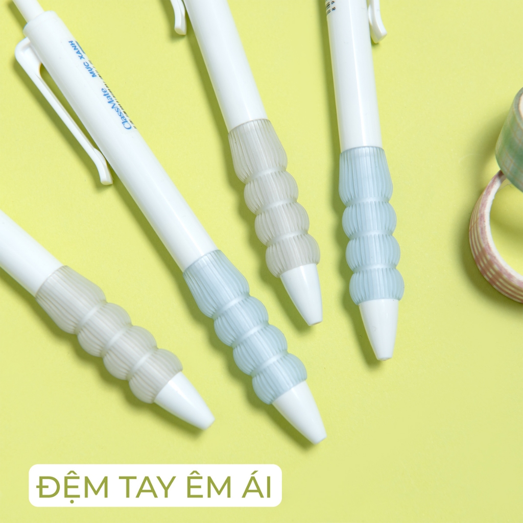 Hộp 10 Bút Gel Bấm Classmate Thay Được Ngòi, Đệm Tay Cao Cấp Chống Chai Tay, Ngòi Siêu Trơn 0.5mm, Mực Nhanh Khô GP115