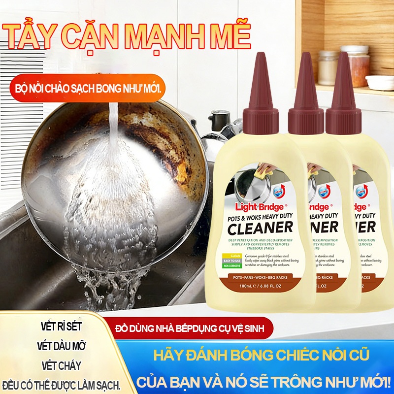 [Gel tẩy rửa siêu mạnh để loại bỏ vết bẩn đen dưới đáy nồi] Khử trùng, làm sạch và loại bỏ dầu mỡ và vết bẩn nhanh chóng