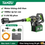 TANZU TZ-PW-180 – Máy rửa xe cao áp 180Bar, không chổi than, pin 21V, béc 6-in-1, lưới lọc inox đôi, cầm tay tiện lợi — ảnh 1
