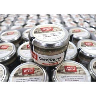 PATE ĐỒNG QUÊ - TERRINE DE CAMPAGNE HIỆU JEAN FLOC’H 170g ( THỦY TINH) DATE MỚI 09/07/2029
