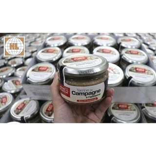 PATE ĐỒNG QUÊ - TERRINE DE CAMPAGNE HIỆU JEAN FLOC’H 170g ( THỦY TINH) DATE MỚI 09/07/2029