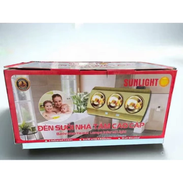 Đèn sưởi nhà tắm 3 bóng treo tường, máy sưởi nhà tắm 2 bóng trắng kim cương, Bóng đèn sưởi phòng tắm đui sứ cao cấp