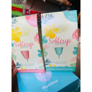 Softcup Menstrual Cup, Cốc nguyệt san có thể tái sử dụng Size 1, Size 2