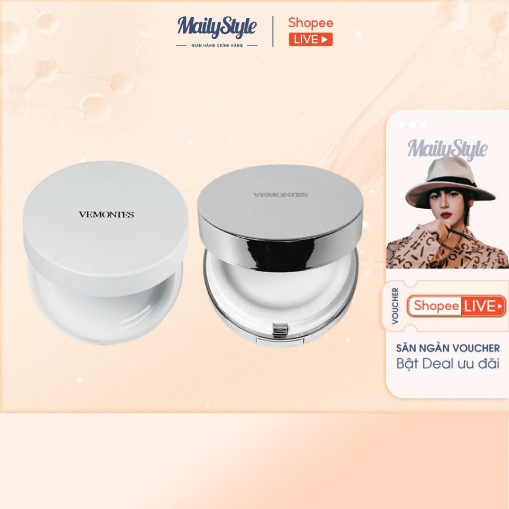 H67_Cushion Vemontes PHẤN NƯỚC Glow Pot BB Cushion SPF 50 PA++ 15g