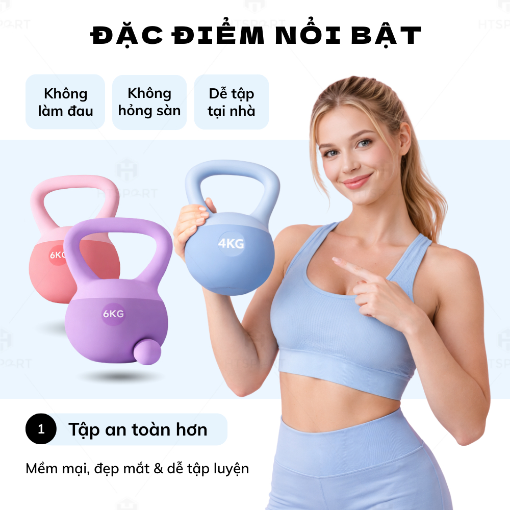 Tạ Ấm Mềm, Tạ Bình Vôi 4Kg - 12Kg Chất Liệu PVC Thân Thiện - Đàn Hồi Cao - An Toàn Tập Luyện Tại Nhà