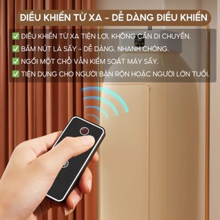 Tủ Sấy Quần Áo Đa Năng - Gấp Gọn - Du Lịch - Máy Sấy Quần Áo Có Tia UV Khử Trùng + Điều Khiển Từ Xa