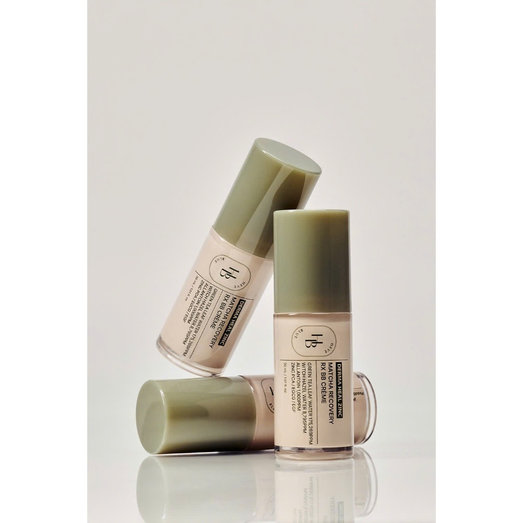 H65_ Kem nền BB Cream Heveblue Derma Heal Zinc Green Tea Natural RX BB Cream