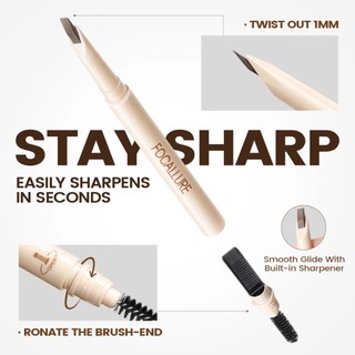 Bút Chì Kẻ Mày Focallure Anti Smudge Eyebrow Pencil Chống Thâm Nước Chống Nhòe 0,1MM - Bebeau
