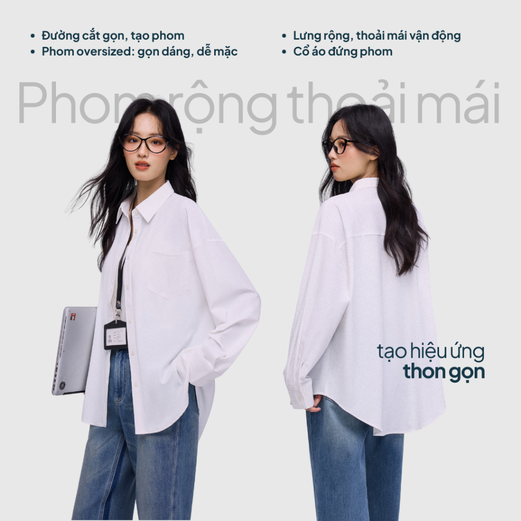 NEAU Redefine Áo Sơ Mi Cao Cấp Chống Nắng Chống Tia UV Mát Lạnh Chống Nhăn Giữ Phom Tay Form Rộng Đi Học Đi Làm RE101 | BigBuy360 - bigbuy360.vn