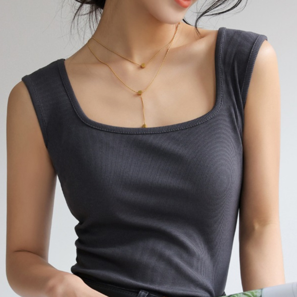 Áo Hai Dây Nữ Cotton Croptop Trẻ Trung, Áo Tanktop Nữ Dáng Ôm Co Giãn Mặc Đi Chơi Đi Tập LAS010