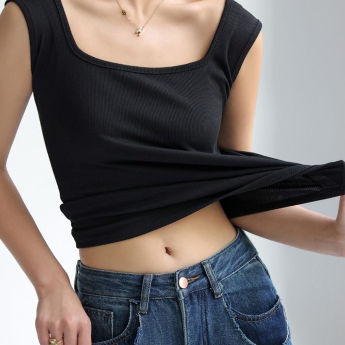 Áo Hai Dây Nữ Cotton Croptop Trẻ Trung, Áo Tanktop Nữ Dáng Ôm Co Giãn Mặc Đi Chơi Đi Tập LAS010