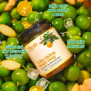 Tắc Gừng Mật Ong Lạc Yên Foods  Có Nhiều Miếng Tắc Gừng Để Ngậm Hỗ Trợ Ấm Họng Tăng Đề Kháng