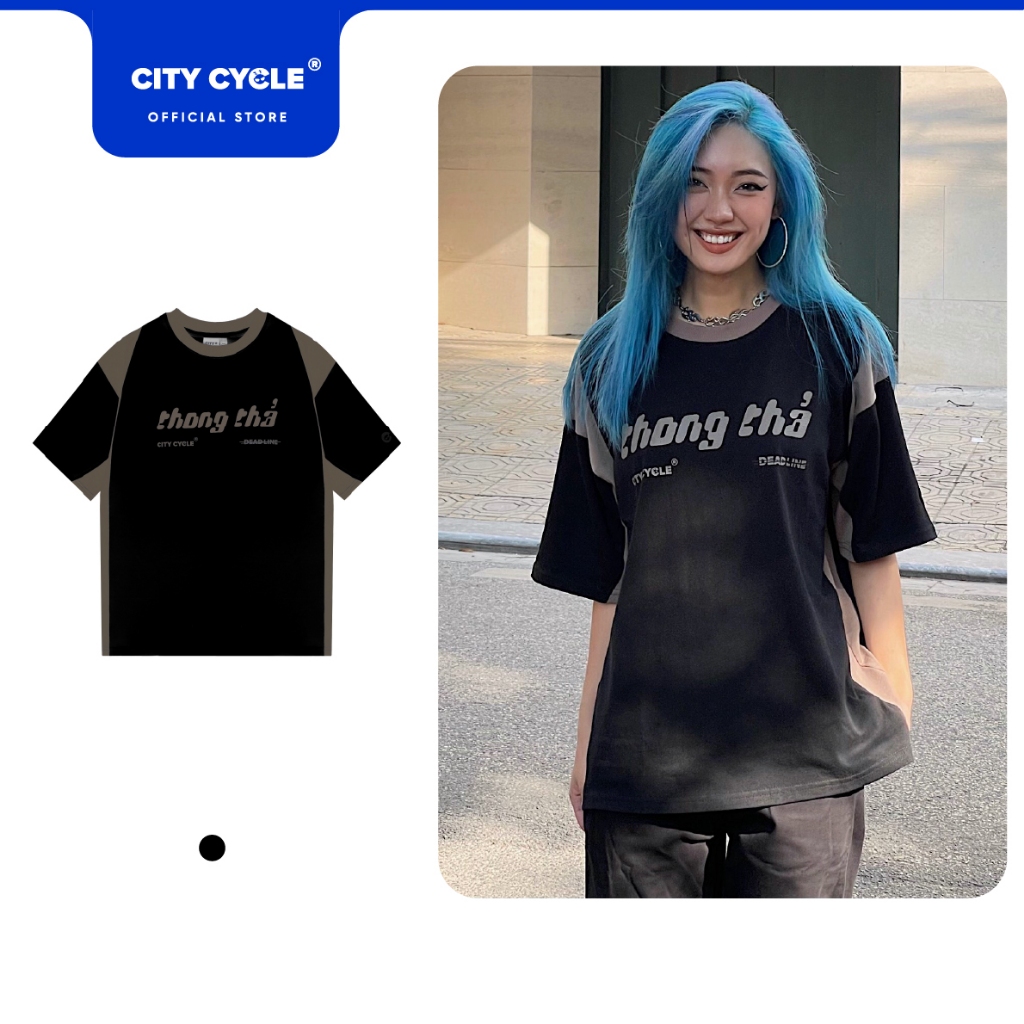 Áo Thun Local Brand Thong Thả City Cycle cotton oversize nam nữ form rộng