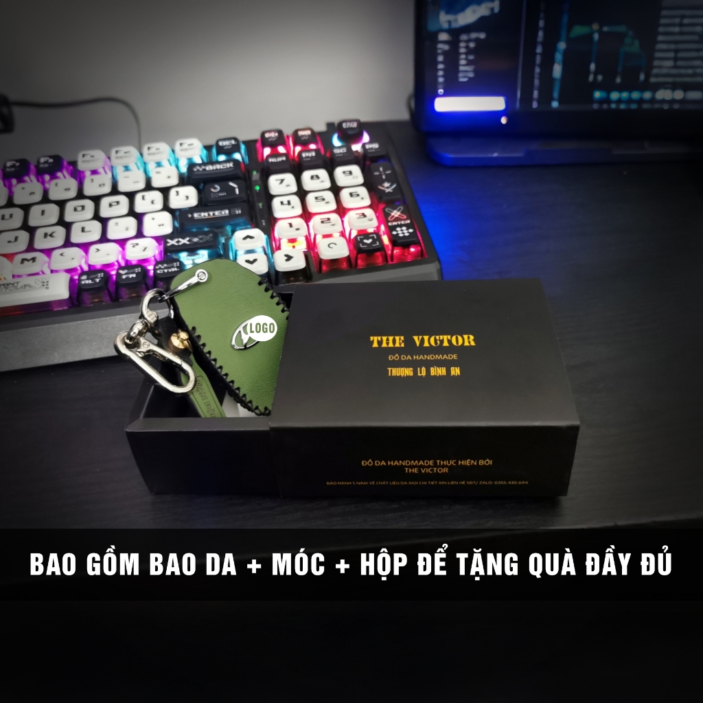 Bao Da Mazda Chìa Vuông Loại (2 nút, 3 nút, 4 nút bấm) - Da bò khâu tay