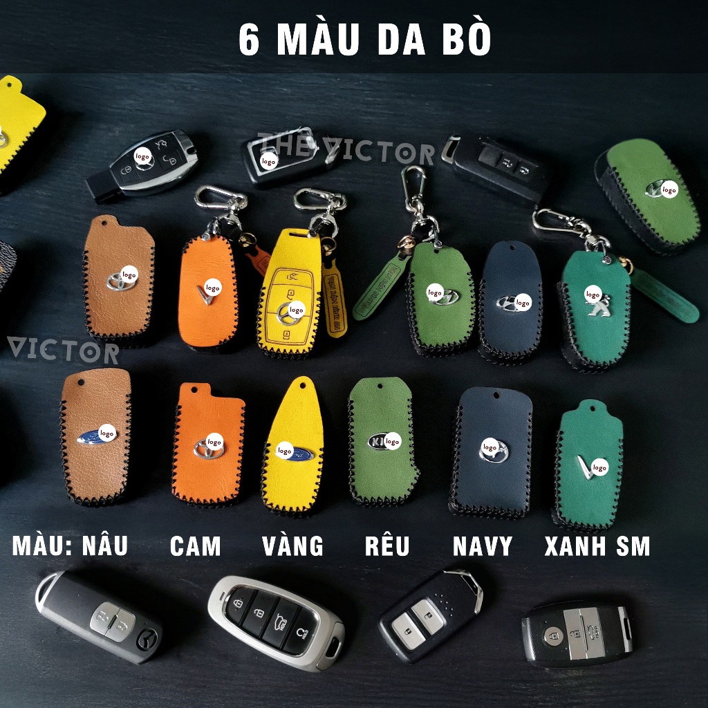 Bao Da Mazda Chìa Vuông Loại (2 nút, 3 nút, 4 nút bấm) - Da bò khâu tay