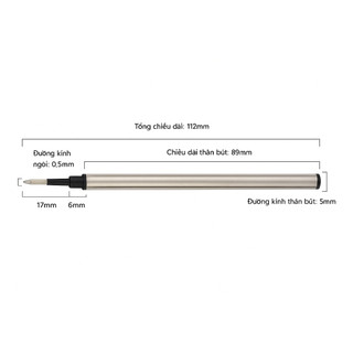 Set 2-5-10 Ruột Bút Mực Gel Ngòi 0.5mm dành cho bút ký