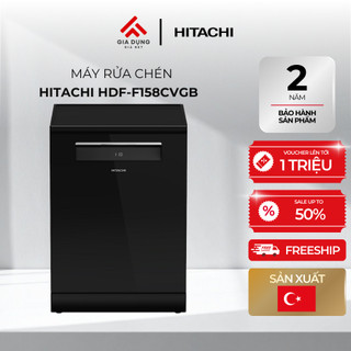 Máy Rửa Chén Độc Lập Hitachi HDF-F158CVGB - 3-4 bữa ăn Việt (15 bộ Châu Âu) - Bảo hành chính hãng 24 tháng