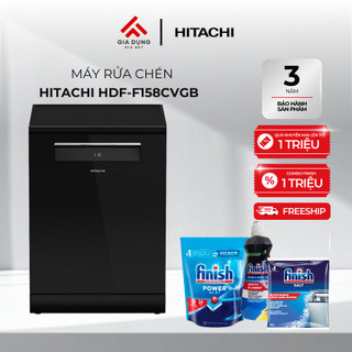 Máy Rửa Chén Độc Lập Hitachi HDF-F158CVGB - 3-4 bữa ăn Việt (15 bộ Châu Âu) - Bảo hành chính hãng 24 tháng