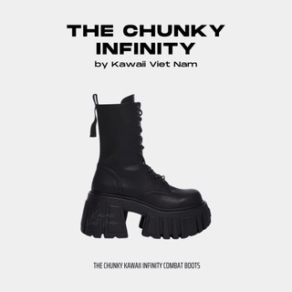 [Hỏa tốc] Giày Boot da Chunky "MUÔN ĐỜI" độc quyền - The Chunky Kawaii Infinity Combat Boots
