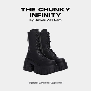 [Hỏa tốc] Giày Boot da Chunky "MUÔN ĐỜI" độc quyền - The Chunky Kawaii Infinity Combat Boots