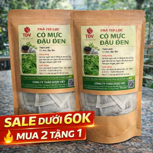 Trà Túi Lọc Cỏ Mực (Nhọ Nồi) & Đậu Đen Xanh Lòng Thảo Dược Việt 150g (50gói x 3g)