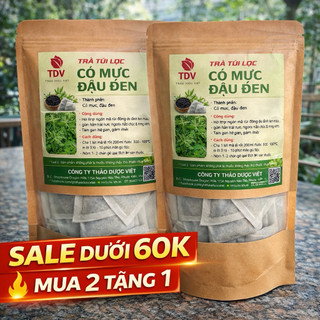 Trà Túi Lọc Cỏ Mực (Nhọ Nồi) & Đậu Đen Xanh Lòng Thảo Dược Việt 150g (50gói x 3g)