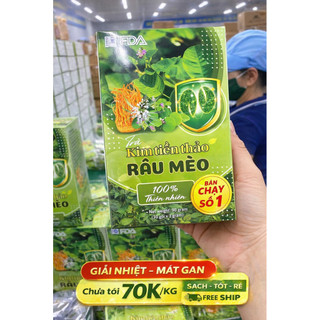 Hộp trà gói Trà túi lọc Kim tiền thảo râu mèo hổ trợ bổ thận, tiểu gắt