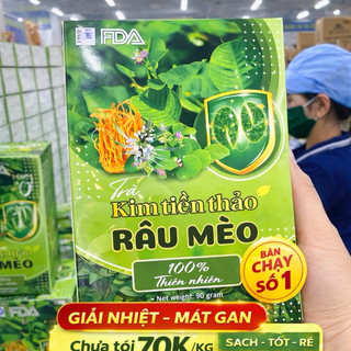 Hộp trà gói Trà túi lọc Kim tiền thảo râu mèo hổ trợ bổ thận, tiểu gắt